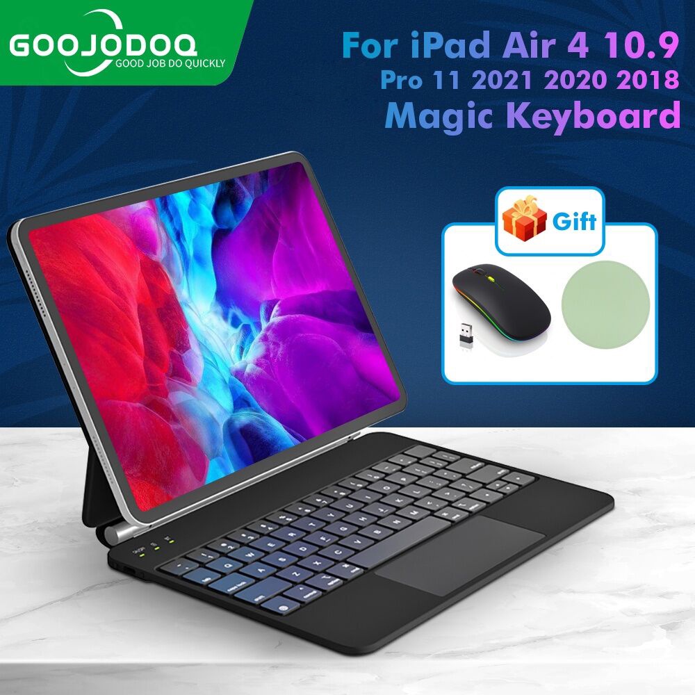 GOOJODOQ for ipad Magic Keyboard Case For air 4 Pro 11 2021 Floating