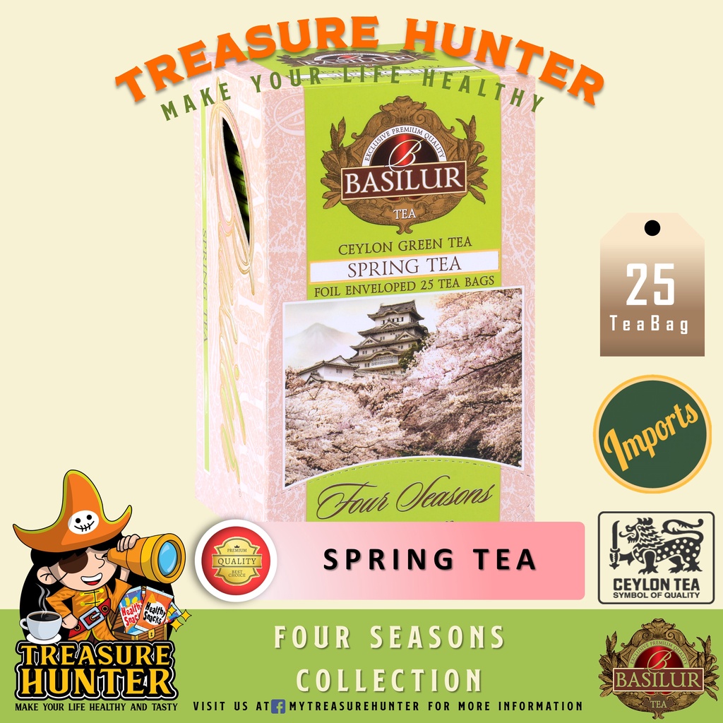 Basilur Four Seasons Spring Tea 25 Individual Wrapped TeaBags