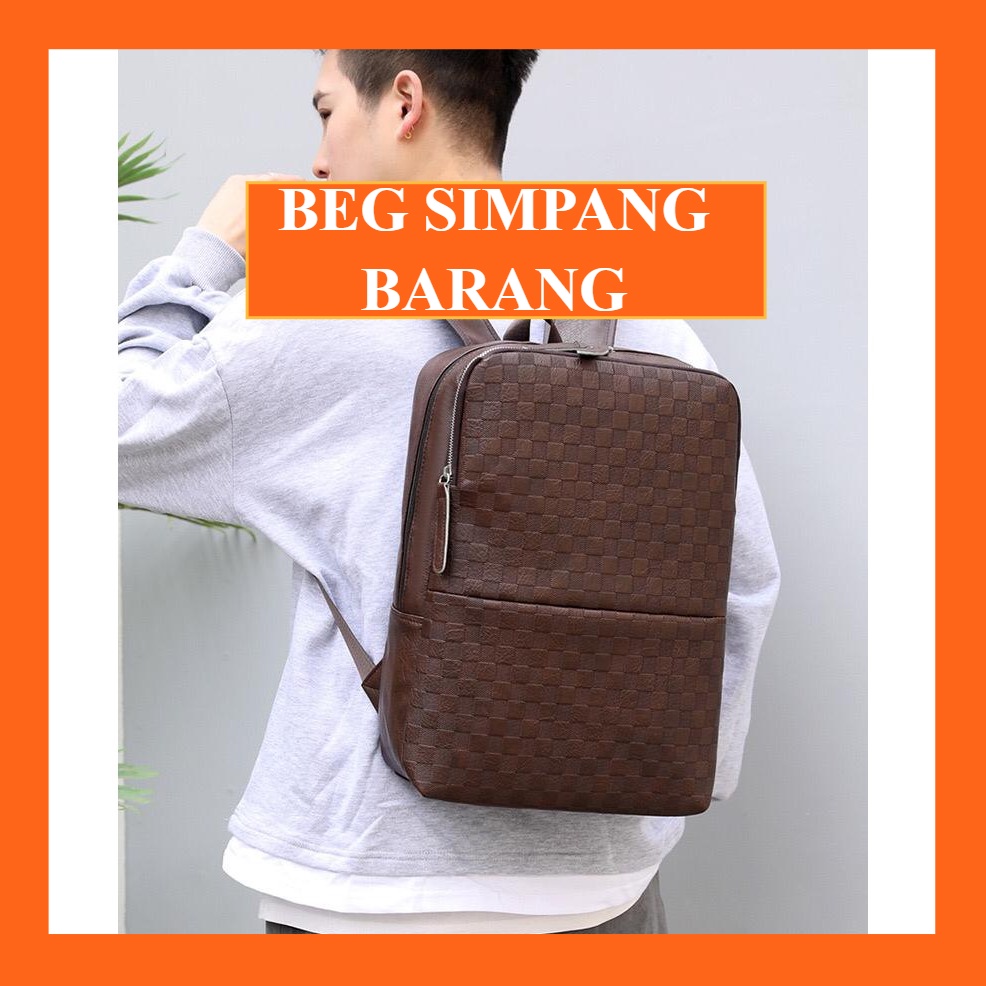 Beg Pelajar Kalis Air Simpan Barang Waterproof Thick PU Leather