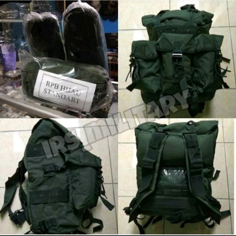 HIJAU Tni STANDARD GREEN KOREAN BACKPACK/ARMY GREEN RPB TEMPUR BAG