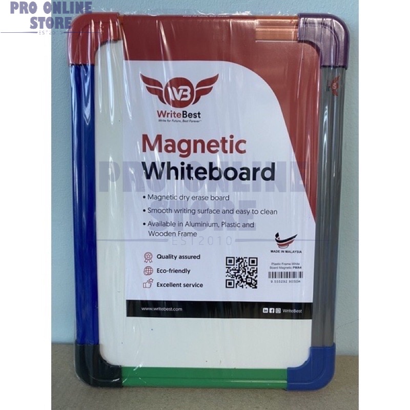High Quality Writebest Kids Plastick Frame Magnetic White Board A4 Size ...