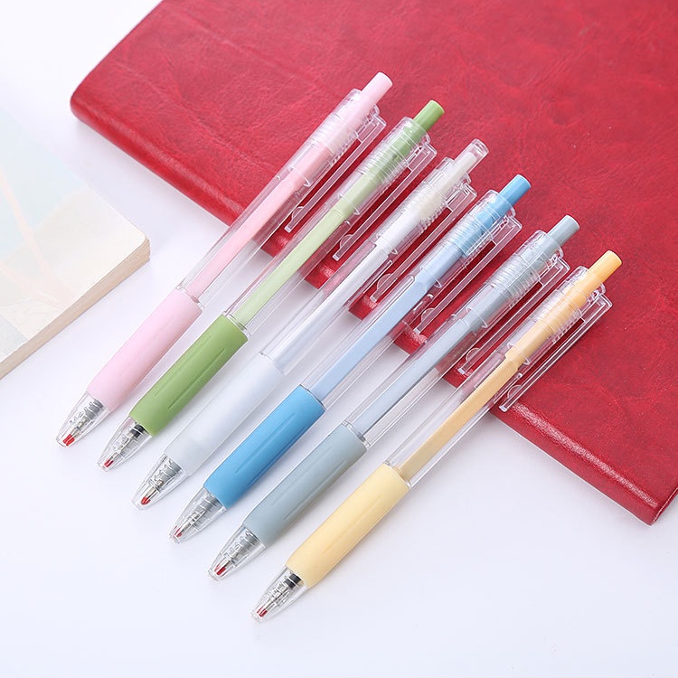 (Clearance) Morandi Colour Simple Office Gel Pen Student Exam Black Ink ...