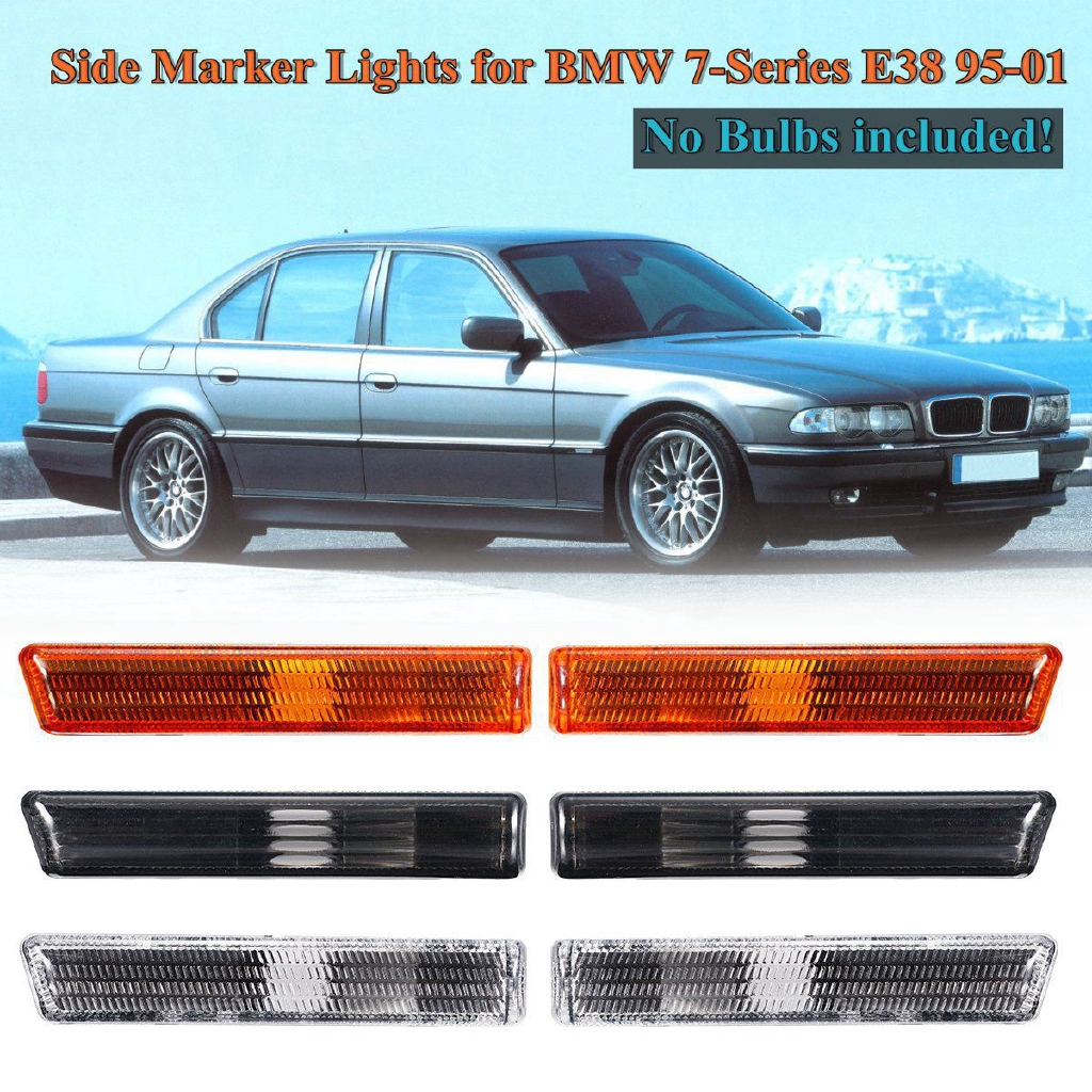 Fog Lamp Driving Crystal Light Black PAIR LEFT+RIGHT BMW 7-Series E38 95-01