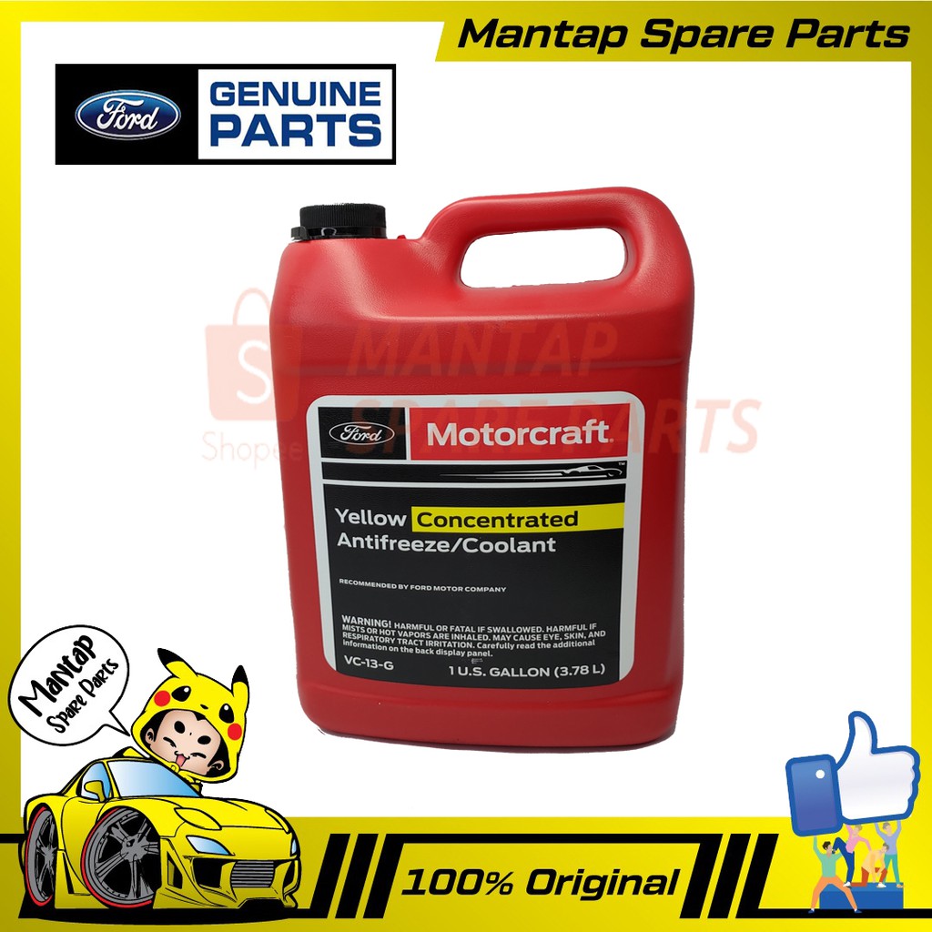 FORD MOTORCRAFT YELLOW CONCENTRATED ANTIFREEZE / COOLANT 1GALLON ( 3.78 ...