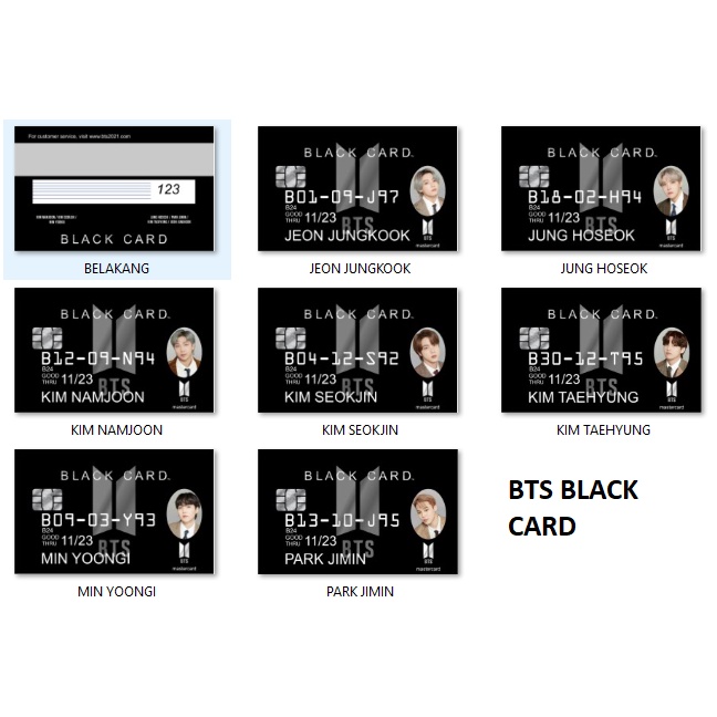 Bts BLACK CARD Black CARD BTS Shopee Malaysia