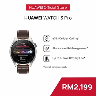 HUAWEI WATCH 3 Pro | eSIM Cellular Calling | All-Day Health Management | SpO2 Supported |