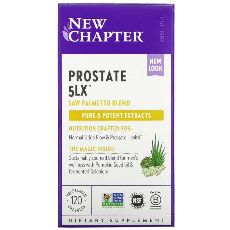 New Chapter, Prostate 5LX, Holistic Prostate Support, 120 Liquid Vcaps