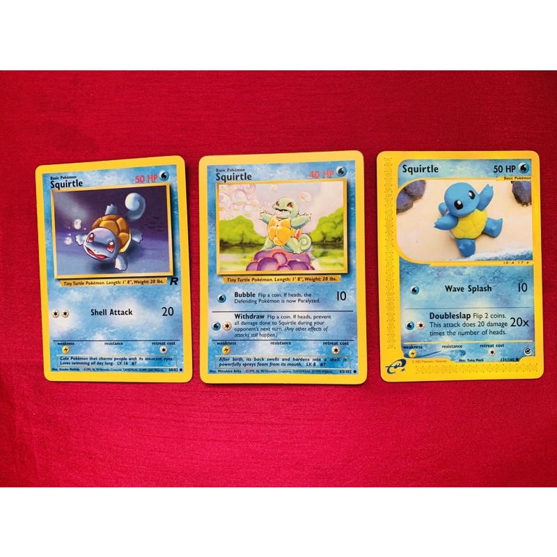 Pokemon TCG : Vintage Squirtle combo. Base Set, Rocket and Expedition ...