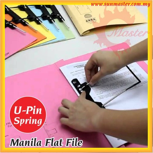 ABBA 350 Manila File with Spring Fastener UPin Flat File/Paper File