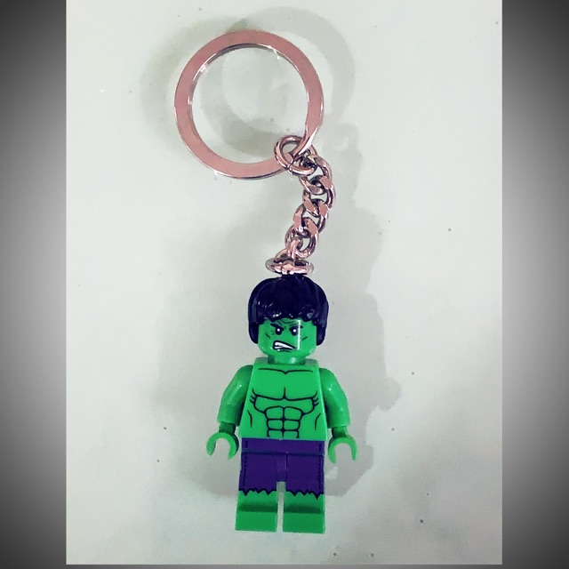hulk lego keychain