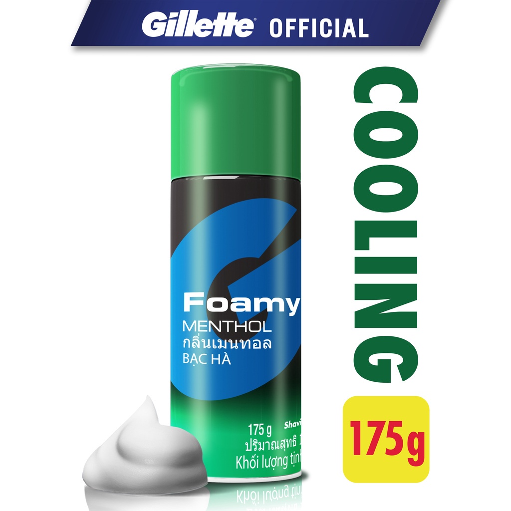 Gillette Foamy Menthol Shave Foam (175g)