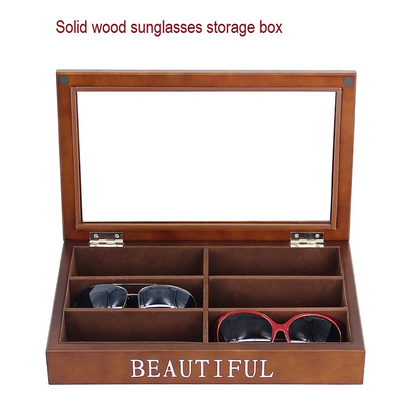 Wooden Glasses box, Outdoor Sunglasses Display Storage, Car Spectacles Boxes