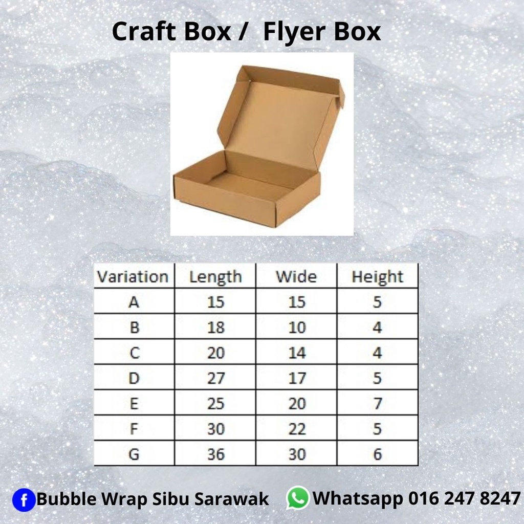 SARAWAK Craft Paper Box Pizza Box Carton Box Packing Box Packaging Box