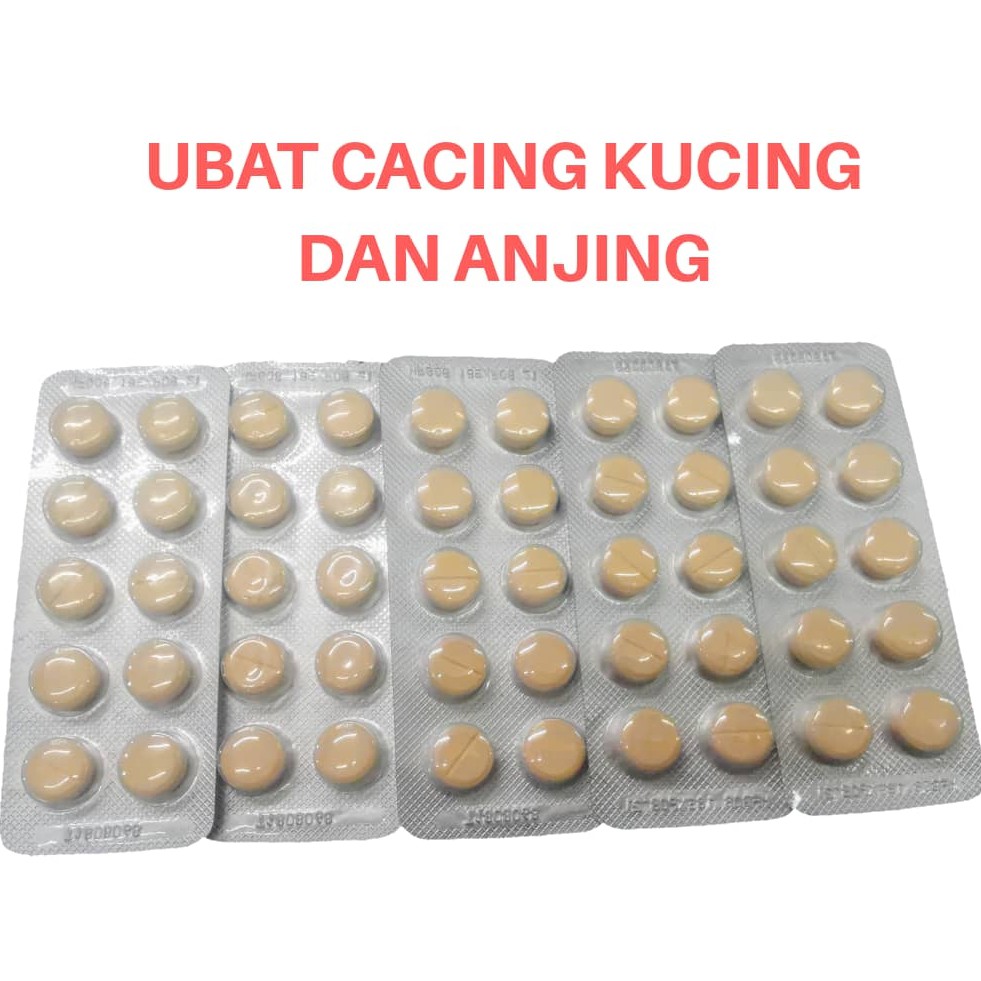 UBAT CACING TABLET KUCING / ANJING (1 TABLET)  Shopee 