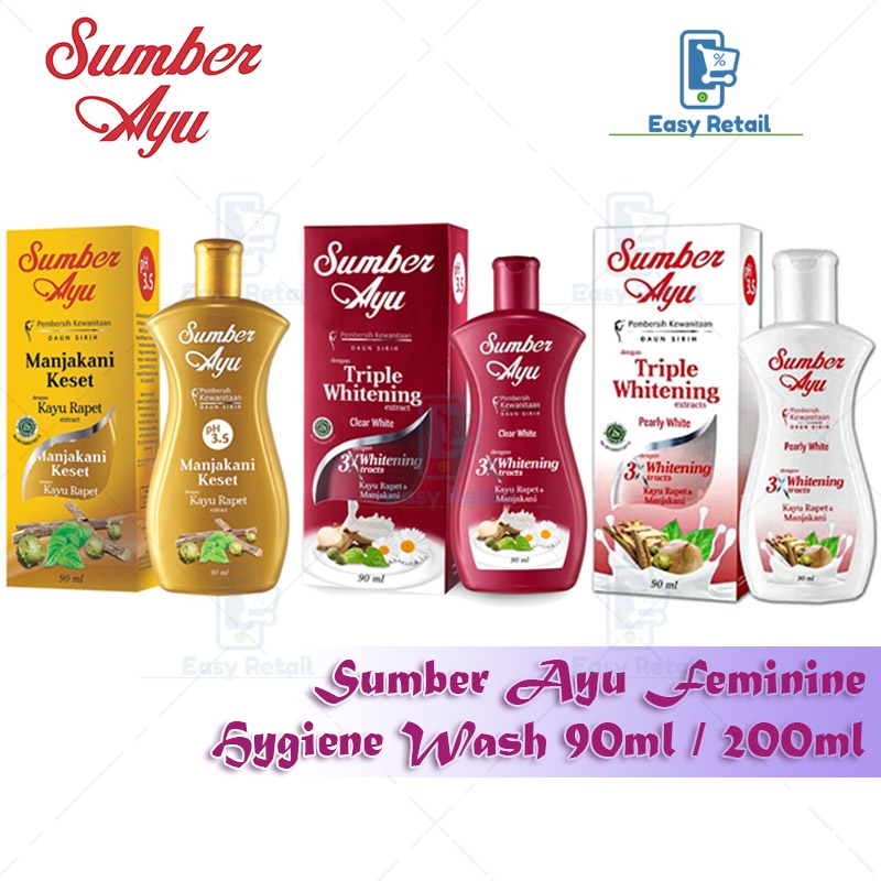 Sumber Ayu Premium Range Feminine Wash 90ml / 200ml ( Whitening & Kayu