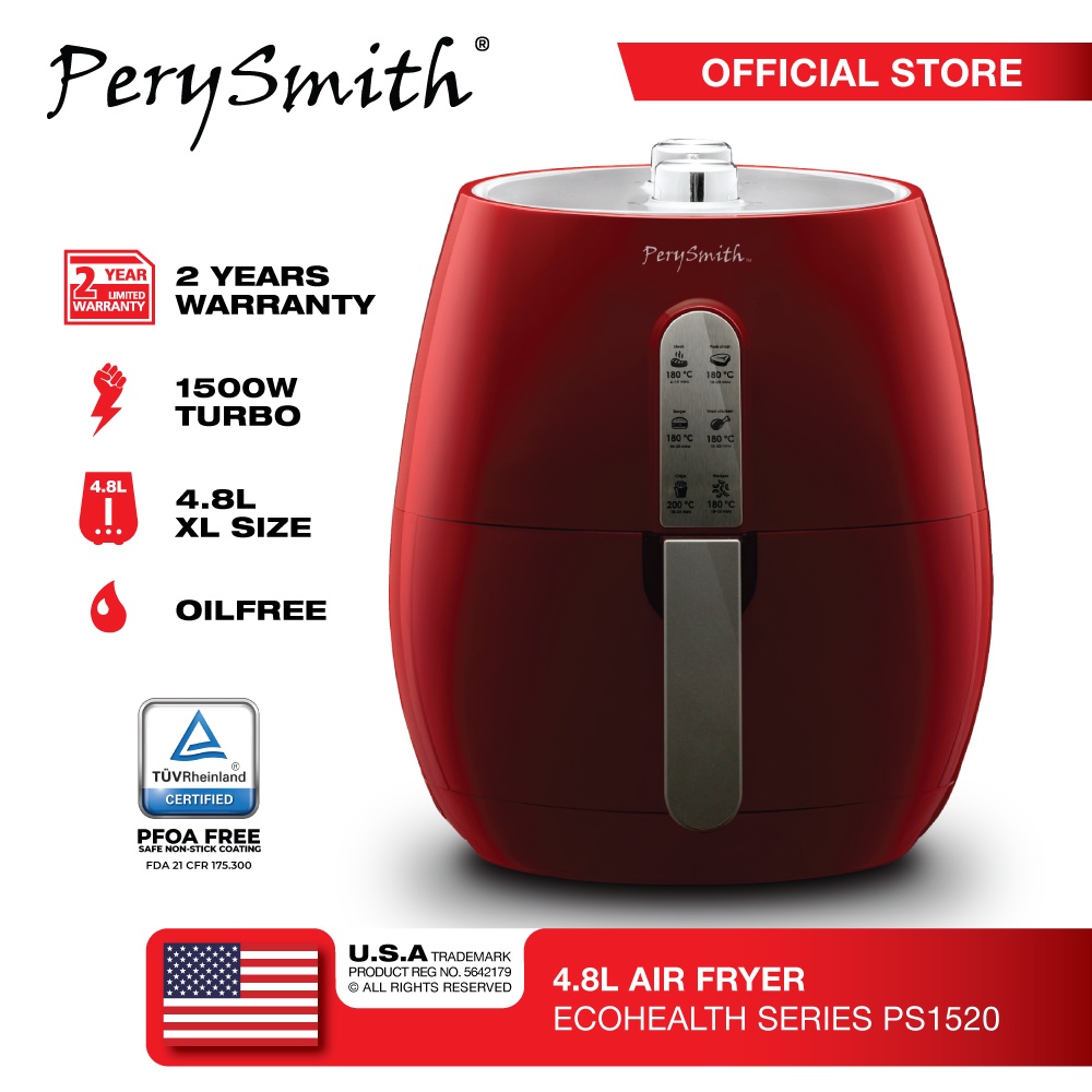 PerySmith 3D Air Fryer Ecohealth Series - Size XL (4.8L) PS1520