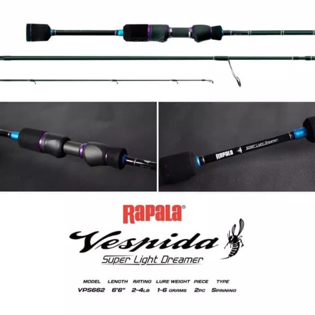 Rapala Rod Vespida 2 4lb 6 6 Spinning 2pc Shopee Malaysia