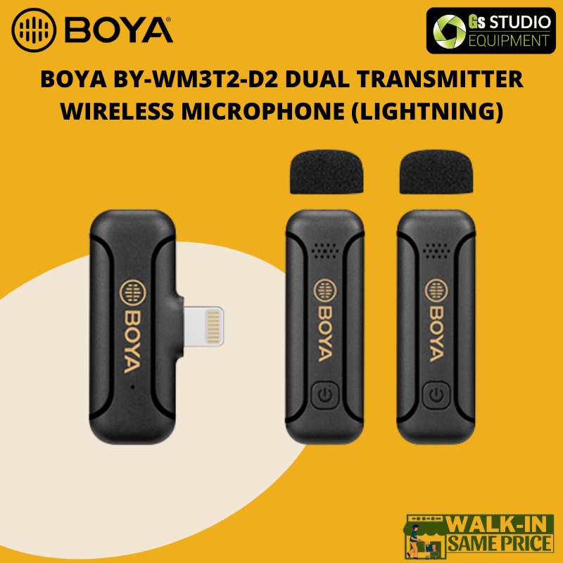 BOYA BYWM3T2 Single and Dual Wireless Microphone Noise Cancellation
