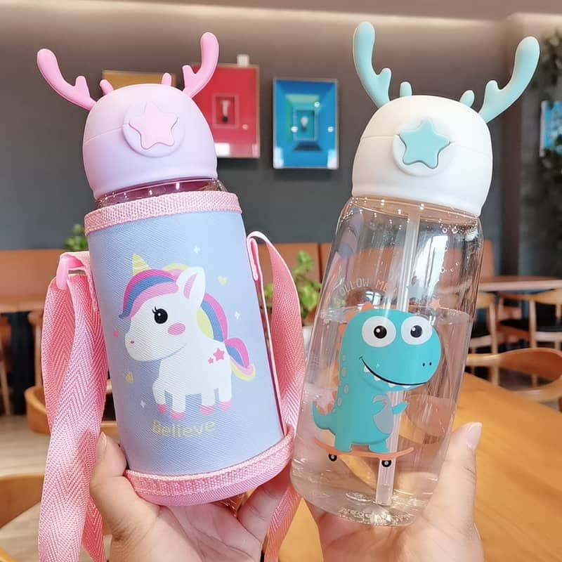 [Ready Stock] 700ml Portable Drinking Straw Shoulder Strap Water Bottle ...