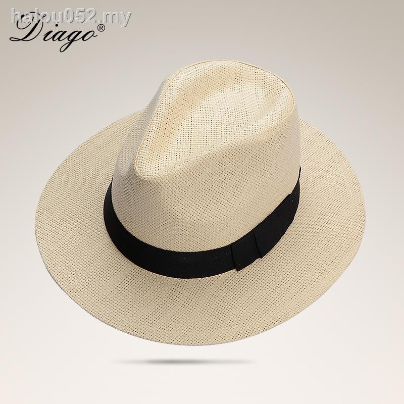 ready stockHat men summer vacation beach wide-brimmed sun top Panama ...