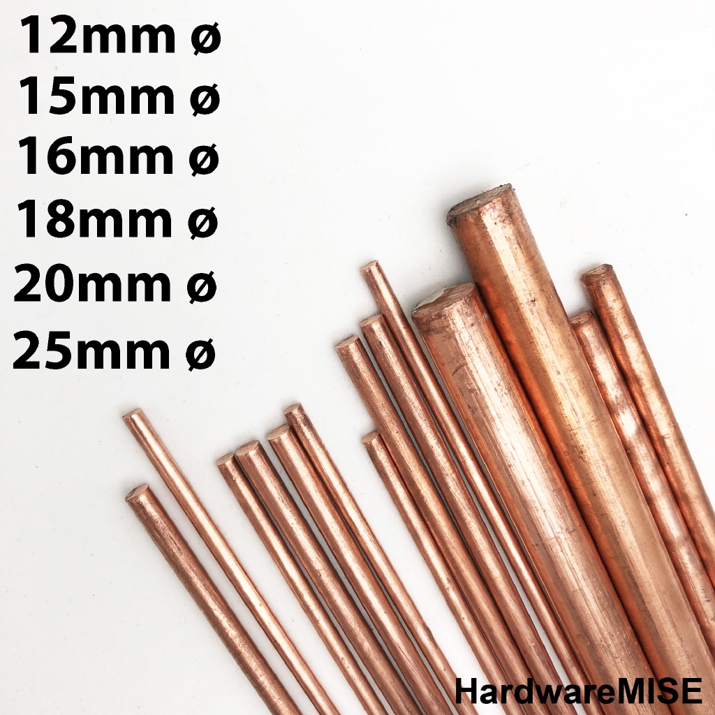 Copper Rod 12mm 12.7mm 15mm 16mm 18mm 20mm 25mm 1/2