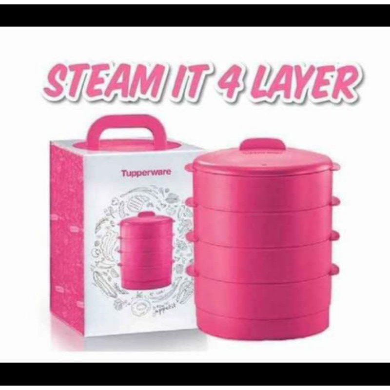 PENGUKUS Steamer Tupperware Pink Edition 4 Layer