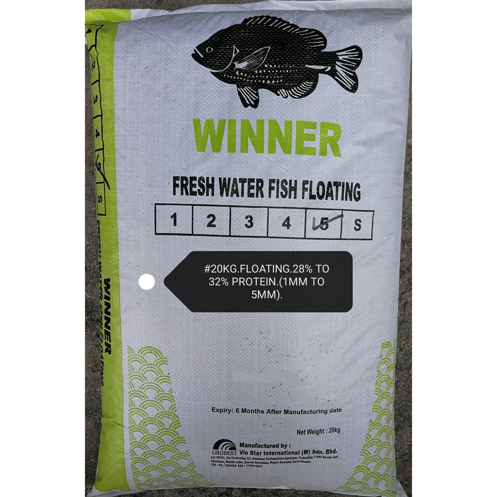 Winner Freshwater Fish Floating Pellet Fish Food Feed 20kg Shopee Malaysia