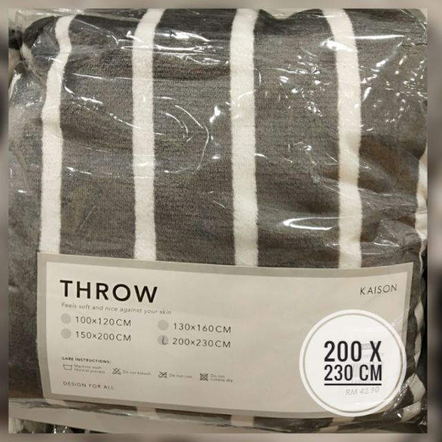 Kaison Soft Throw( 200 x 220 cm) Shopee Malaysia