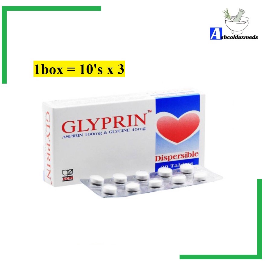 Glyprin 100/45mg 30's Dispersible Tablets (Aspirin) Shopee Malaysia