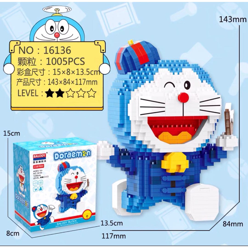 1183 pcs Doraemon Balody 16135 