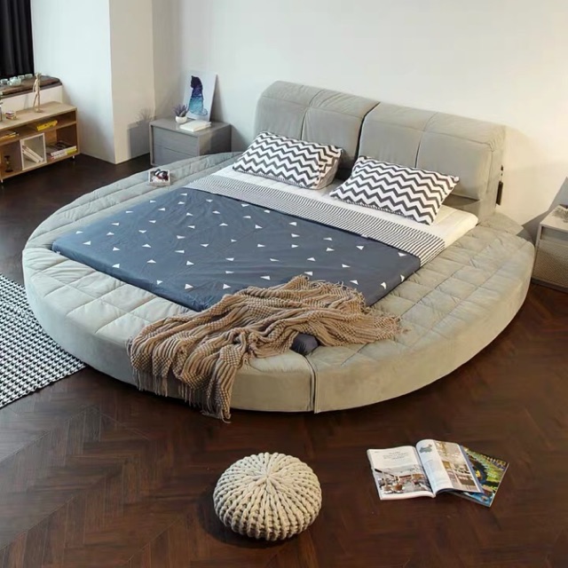 Elegant Design King Size Bed Only Round, Round Bed Frame And Mattress