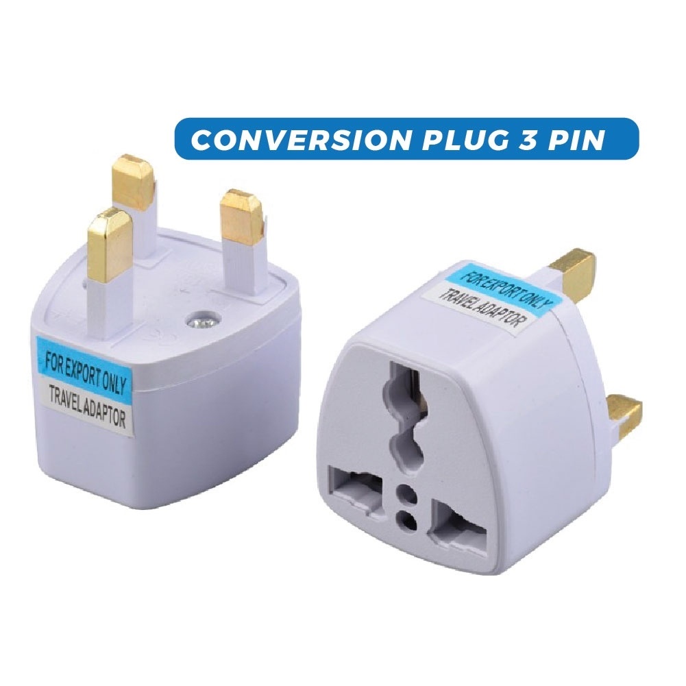1 pack, uk plug conversion plug (malaysia 3 pin plug) Shopee Malaysia