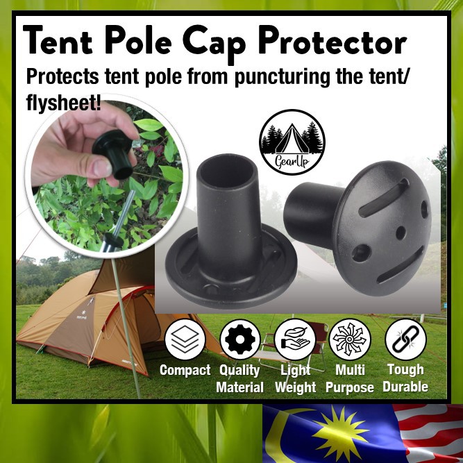 GearUp Tent Pole End Cap Protector Flysheet Pole Top Cap Puncture Proof