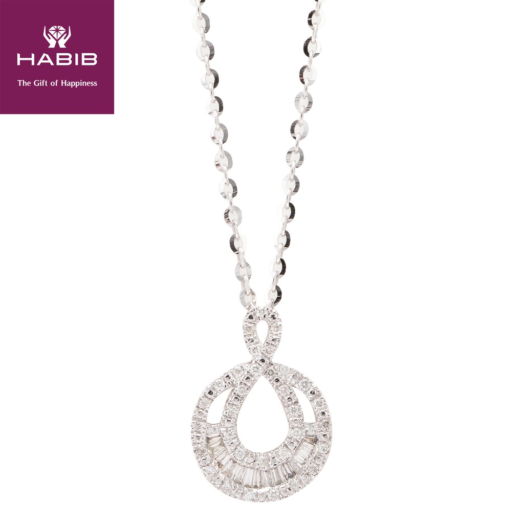 Habib Deiqao White Gold Diamond Necklace Shopee Malaysia