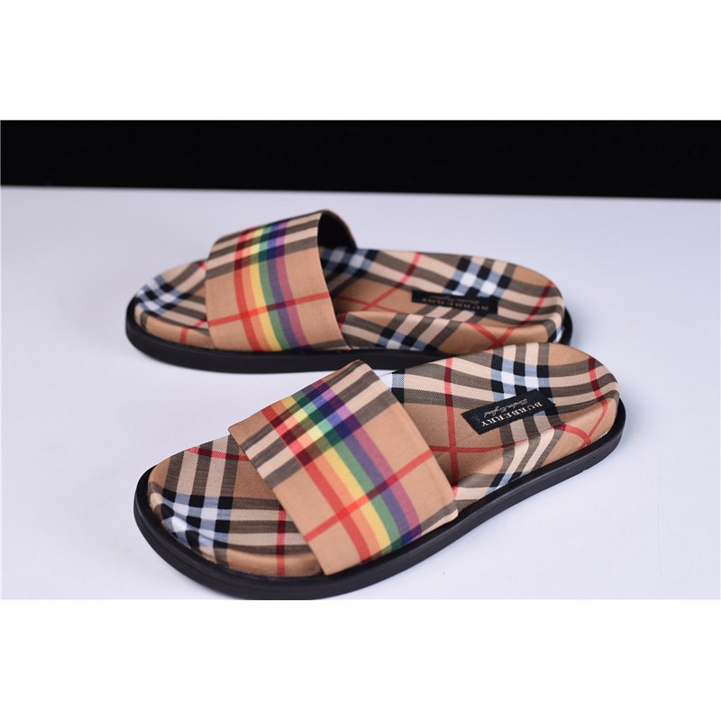 burberry rainbow slides