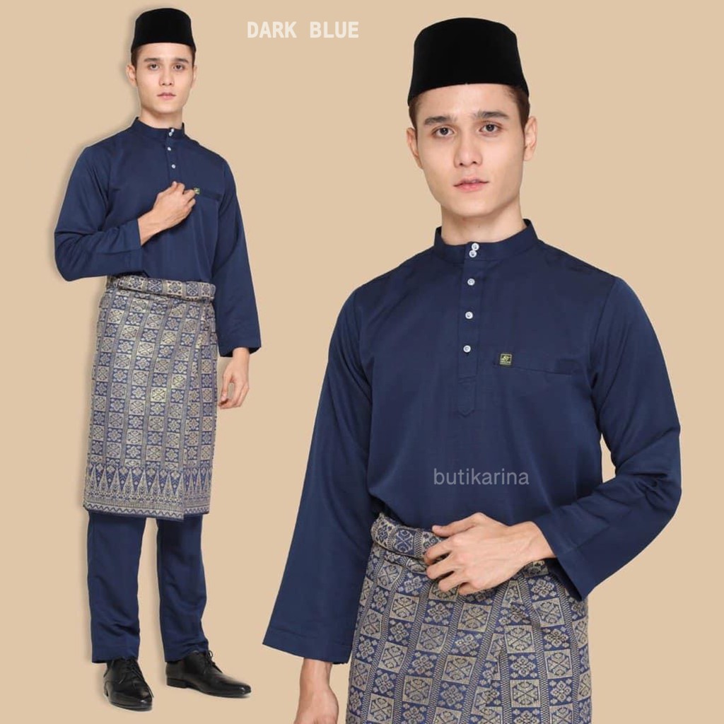 Baju melayu biru gelap