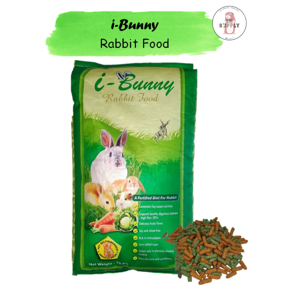 [EAST MALAYSIA] IBUNNY RABBIT GUINEA PIG FOOD PELLET 500G/1KG (TIMOTHY HAY BASED) Shopee Malaysia