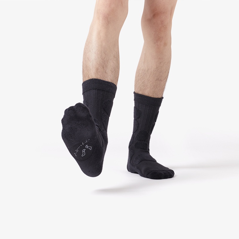 Goodpair Socks: GoodKawan Project- OOOO | Oya | Patterned Crew Socks | Charcoal