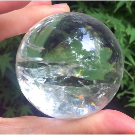 Natural Clear Quartz Stone Sphere Crystal Fluorite Ball Healing Gemstone Hot  XI 
