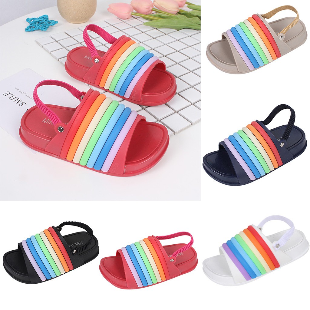 rainbow slippers girls