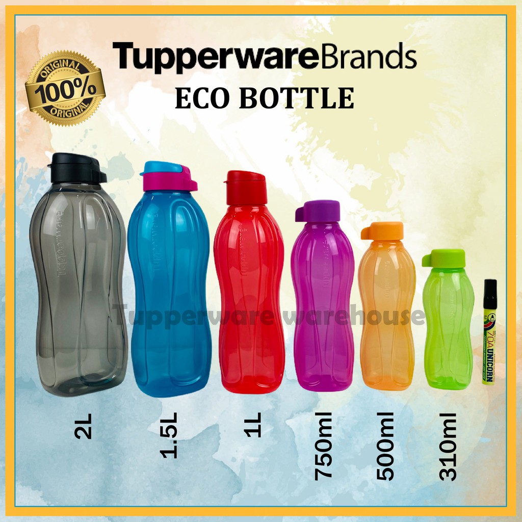 💥READY STOCK💥 Eco Bottle Tupperware Original 310ml 500ml 750ml 1L 1.5L