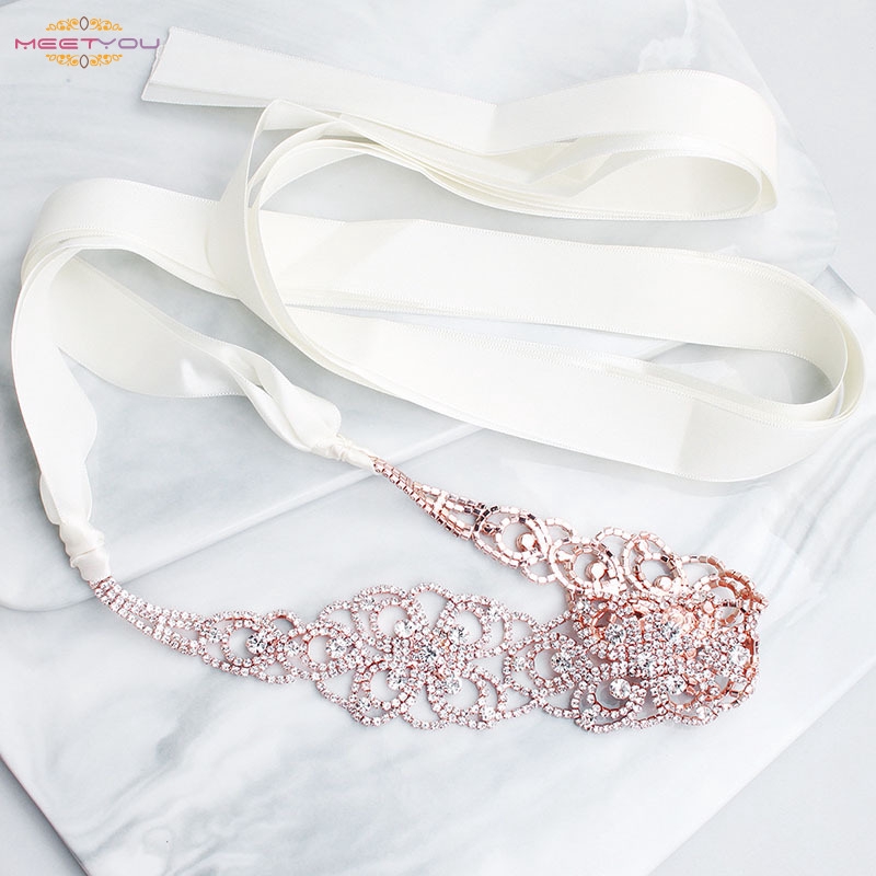Handmade Rhinestone Belt Wedding Bridal Belt Sashes For Bridesmaid