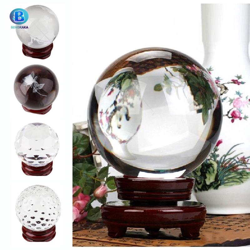 Large Crystal Ball 40mm Venue Table Decorations Christmas Wood