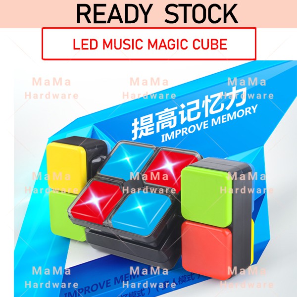 Led Music Magic Cube Game Puzzle Electronic Intelligent Game Led Magic Cube Shopee Malaysia