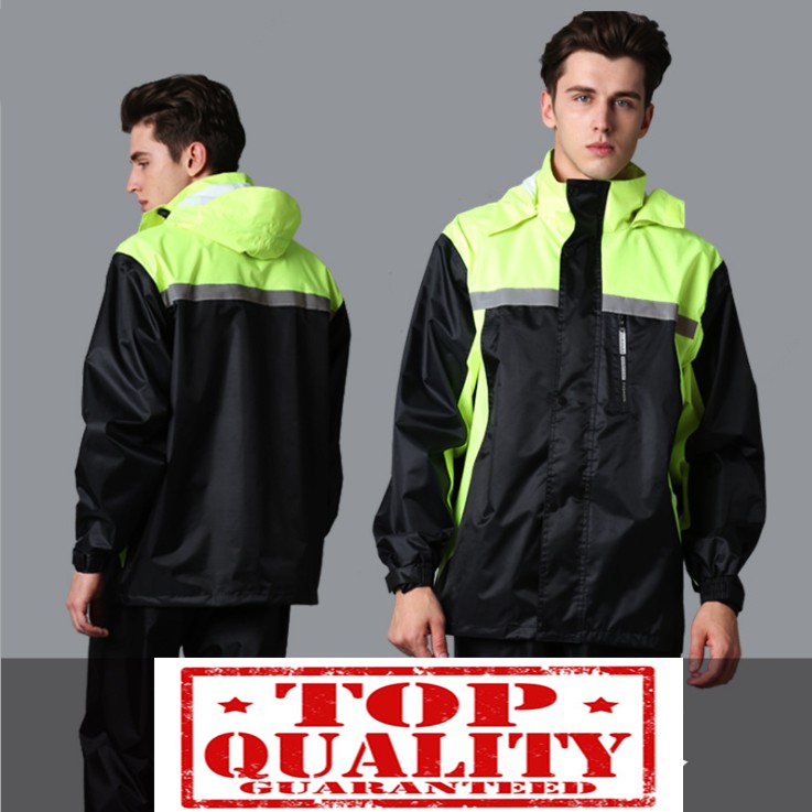 [Ready Stock] Motorcycle Rain Gear Two Piece Motorcycle Rain Suit