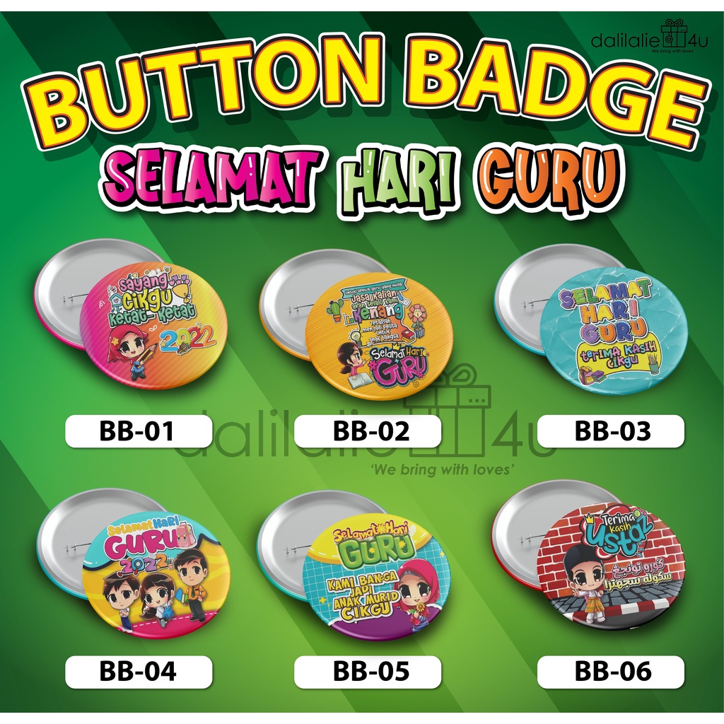 Button Badge Hari Guru/Button Badge Selamat Hari Guru/Hadiah Hari Guru ...