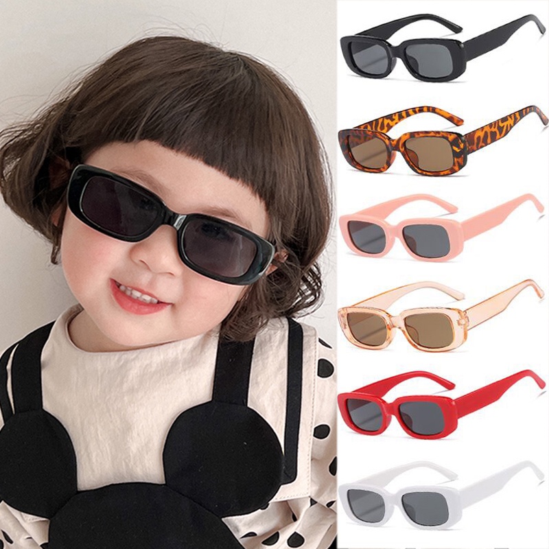 Korean Retro Sunglasses for Kids Fashion Round Solid Color Children Eyewear UV400