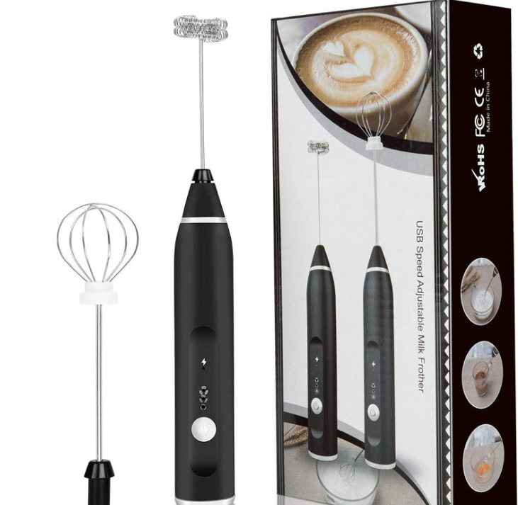 Milk Frother, Handheld USB Rechargeable Coffer Mixer, Cordless Electric Blender MIxer Mini Pembancuh Kecil