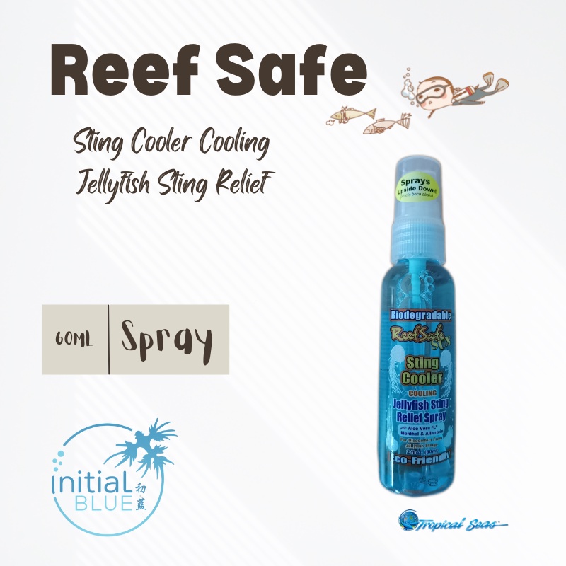 Reef Safe Sting Cooler Cooling Jellyfish Sting Relief Spray 60ml (Eco-Friendly) 60ml