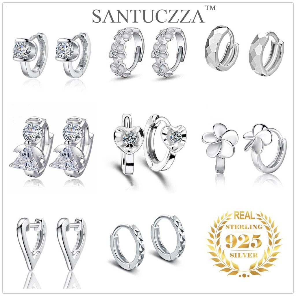 S925 original silver diamond earrings fashion jewelry subang silver ...